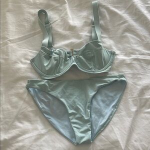 Victoria's Secret Blue Bikini Set Swimwear